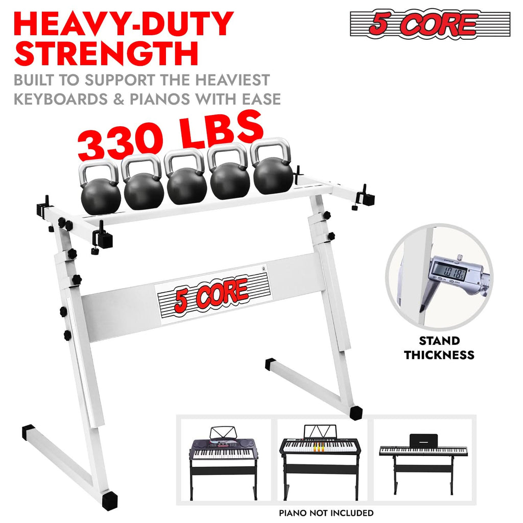 5 Core Keyboard Stand Z Style Height Adjustable Sturdy Piano Riser Lift Holder Stands